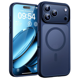 TOCOL for iPhone 17 Pro Case, Compatible with Magsafe Charger, Full Camera Protection, Translucent Matte Phone Case for 17 Pro 6.3 inch (Dark Blue)
