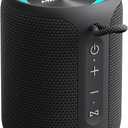 MIATONE QBOX - 16W Bluetooth Speaker IP67 Waterproof Speaker with Deep Bass, Portable Speakers for Beach Camping Accessories, Gifts for Men Fathers Him (Black)