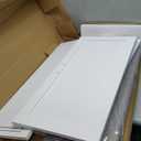 Haotian Small Shoe Cabinet Bench, Modern Shoe Storage Solution with Padded Cushion, 1 Flip Drawer for Narrow Entryway, White FSR195-W