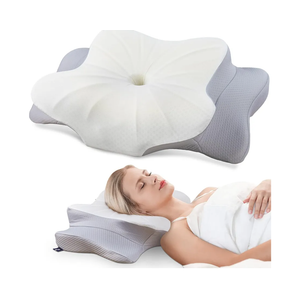 DONAMA Cervical Pillow for Neck and Shoulder,Contour Memory Foam Pillow,Ergonomic Neck Support Pillow for Side Back Stomach Sleepers with Pillowcase