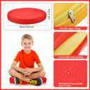 Juexica 4 Pcs Extra Thick Flexible Seating Floor Cushions Assorted Colored Pillow Floor Cushions for Classroom Soft Flexible Seating for Kids Learning Sitting Daycare School Chair (Bright Colors), 13.8 x 13.8 x 2 inches