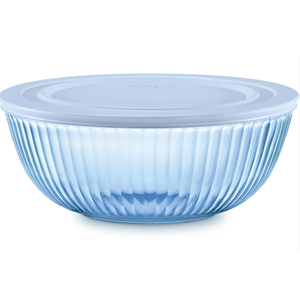 PYREX SS TINT 4.5 QT BOWL W/LID BLUE