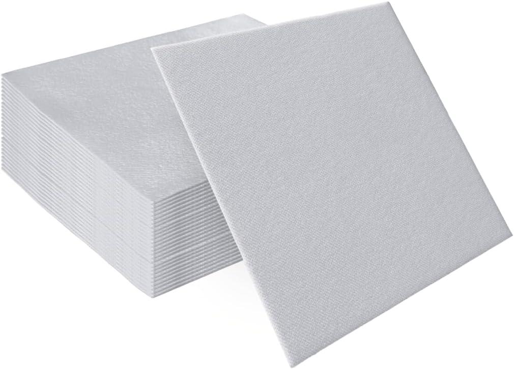 PAW - 50 Pieces Airlaid Paper Linen-Feel Napkins 16" x 16", Monocolor Disposable Cloth-Like Napkins, Elegant Silver Dinner Napkins for Kitchen, Party, Wedding, Gatherings, Christmas