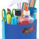 Learning Resources Create-a-Space Storage Mini Center Blue - Desk Organizer for Kids, Homeschool, Caddy, Back to School, Classroom Must Haves