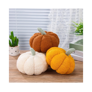 Namalu 3 Pcs Thanksgiving Pumpkin Pillows 3D Throw Cushion Soft Sofa Pillows Stuffed Pumpkin Decoration for Fall Winter Living Room Home Christmas Thank You Gifts(7.87 Inch,White, Yellow, Brown)