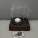 Vintage Record Players for Vinyl with Speakers Belt-Driven Retro Turntable LP Player Support 3-Speed, Bluetooth Playback, AUX-in, Headphone, RCA All-in-one Auto Stop Phonograph Wooden Brown