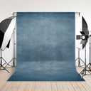ZTHMOE 5x7ft Fabric Blue Abstract Texture Photography Backdrop (No Stand No Clips) Portrait Photoshoot Background Adult Newborn Child Headshot Photo Studio Props Booth Rod Pocket On Top