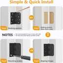 Luxbaro 3 Pack Black Door Hinges 4 Inch, Exterior Door Hinges with Square & 5/8" Radius, Removable Pin, Perfect for Heavy-Duty Front & Back Door, Anti-rust & No Squeaks