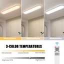ADISUN Modern LED Ceiling Light Dimmable Linear Ceiling Light 39.4in Semi Flush Mount Long Lights with Remote Control and Side Lighting for Living Room Kitchen Dining Room
