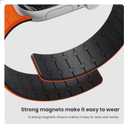Silicone Magnetic Apple Watch Band, Compatible with iWatch Ultra 1/2/3, Series 1-11, SE 1-3, 38mm-49mm, Waterproof Sweatproof Watch Strap for Men Women