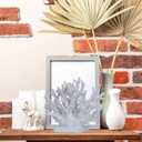 White Coral Reef Decor 7.4" Fake Coastal Statue - Ocean Nautical Themed Home Table Decoration - Beach Resin Artificial Sea Faux Coral for Bathroom