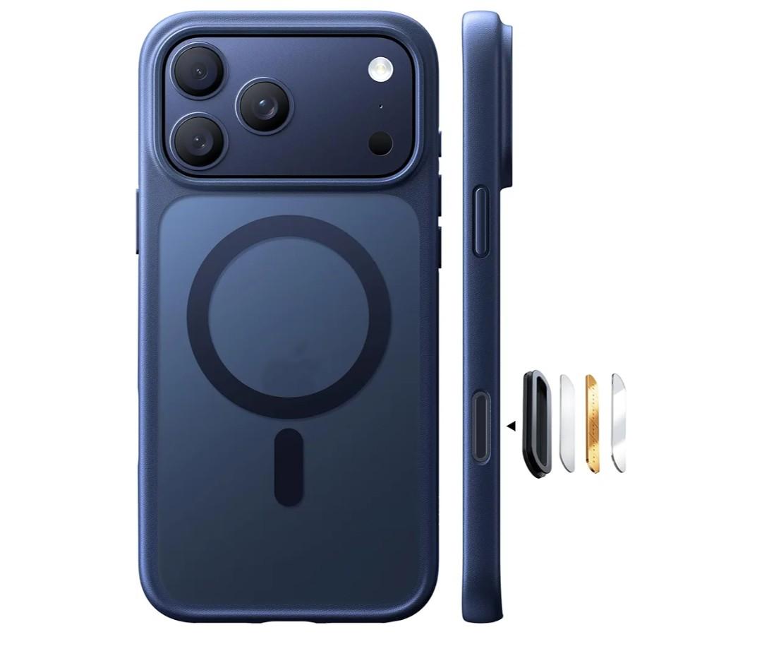 TORRAS Magnetic Shockproof for iPhone 17 Pro Case, Camera Control, Fit for MagSafe, Military-Grade Protection, Translucent Slim Case for iPhone 17 Pro Phone Case Anti-Fingerprint, Deep Blue