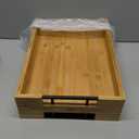 Large Charcuterie Board with Handles, 32 x 12 Inch Foldable Bamboo Serving Cheese Boards - Serving Platter for Meat, Party Appetizers, Outdoor & Fruit