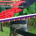 Windyun 2 Sets Cotton Canvas Hammock Large Double Hammock 400lbs Portable Camping Hammocks for Outside with Carrying Bag Sturdy Metal Knot Ropes and Tree Straps for Travel Patio Garden Backyard (Red)
