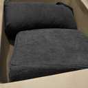Lumbar Support Pillow for Recliner Chair with Headrest, Dual-Layer Large Back Pillow for Deep Couch & Sofa, Memory Foam Lower Back Support Cushion Set for Sciatica Relief Dark Grey