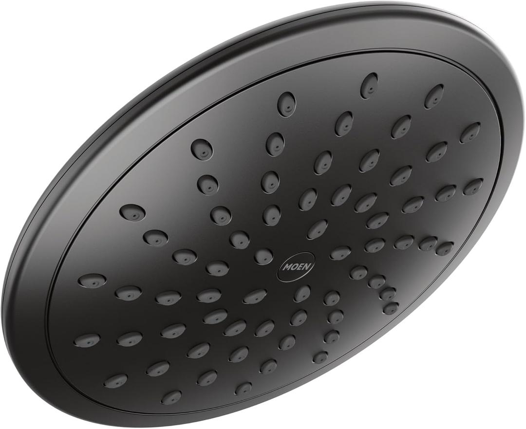 Moen 6345EPBL 8-Inch Fixed Eco-Performance Rainshower Showerhead, Matte Black (1.75 GPM)