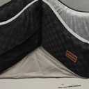 JOEJOY Elevated Dog Car Seat for Small/Medium Dogs up to 35 lbs, Memory Foam Booster Seat with Detachable Washable Cover, Travel-Safe Car Bed with Safety Belts & Storage Pockets, Grey