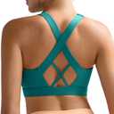 RUNNING GIRL Sports Bra for Women High Support,Molded Cup High Impact Sports Bras with Sewn in Pads (Large)