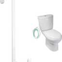 1pcs Potty Seat Hook, Z Shaped Door Hangers No Drill Multifunctional Over The Door Hooks for Hanging Toilet Training Seat, Toilet Tank, Wardrobes, Closets, Cabinets (White)