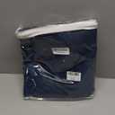 Navy Blue Curtains 96 Inch, Solid Color Blackout Curtains with Grommets for Bedroom 2 Panels Cotton Polyester Room Curtains, 54 x 96 Inches