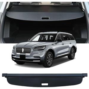 Cargo Cover Compatible with 2020-2024 2025 2026 Lincoln Aviator Trunk Cover Retractable Rear Trunk Security Cover Aviator Accessories Shielding Shade Privacy Screen Lincoln Aviator Cargo Cover