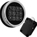 Gun Safe Lock Replacement, Electronic Chrome keypad with 14 Ribbon Cable Access Gun Lock, Safe Accessories Lock Part Complete Set