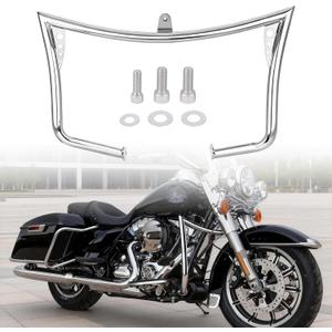 Front Engine Guard Highway Crash Bar Harley Touring 1997-2008 Electra Glide Ultra Classic Road King Road Glide Street Glide Motorcycle Thick Crash Bars (Chrome)