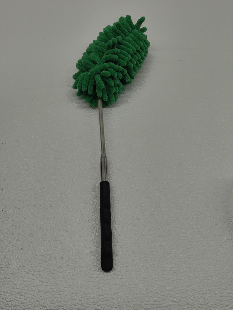 Duster Brush, Retractable Flexible Chenille Dust Removal Duster Brush Microfiber Cleaning Tool - Green