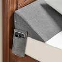 IFNOW King Size(76"x6"x10") Bed Wedge Pillow for Headboard, Mattress Gap Filler(0-8"), Bed Wedge for Gap Between Your Headboard and Mattress Dark Grey