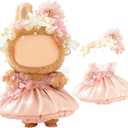 Pink Doll Clothes for 17cm (NO Doll)  Cute Dress Dolls Outfit Accessories for a Unique Dressed-Up Look  Fashion Kawaii Accessories Dress 1 C