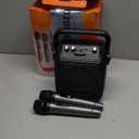 Karaoke Machine, Portable Bluetooth Speaker with 2 Wireless Microphones for Adults & Kids with Lights, Karaoke Microphone with PA System Supports USB/TF/REC/FM/AUX for Home Party Home System Packages, 2 Mics