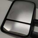 Driver Left Side Door Towing Mirror Power and Heated with Signal Light on Glass Textured Back Cover For Chevy Silverado Sierra 1500 2500 3500HD from 2007 to 2013