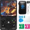 R36MAX Retro Handheld Game Console, 4.0 Inch 720x720 IPS Screen, 64GB Built-in 18,000+ Classic Game, Portable Hand Held Open Source Linux System, 4000mAh Battery Retro Gaming Console(Black 64GB