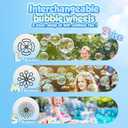 Automatic Bubble Machine for Kids - 3 Size Bubbles, 2 Speeds, Outdoor Toys for Toddlers 1-3, Toys for 1 3 4 5 6 7 8 Years Old Boys Girls, Gift for Party Wedding Birthday Outside (All Black)