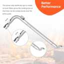 1PACK Stainless Steel WB16K10035 Solid Oven Burner Tube with 1PACK Igniter Kit Part for GE Gas Oven Replacement Models AP3205796,1021861, AH952996, EA952996, PS952996, WB1