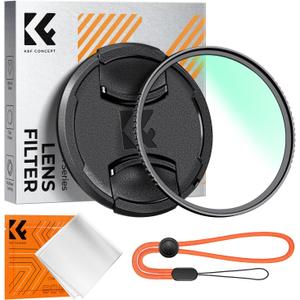 K&F CONCEPT 67mm MC UV Lens Protection Filter with Lens Cap Cleaning Cloth Optical Glass Ultra Slim 18 Multi-Layer Coatings Camera Lens UV Filter (K-Series)