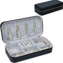 Travel Jewelry Box Jewelry Organizer for Travel Jewellery Organizers Box Jewelry Box for Women on Hallowmas Christmas Valentine's Birthday Black