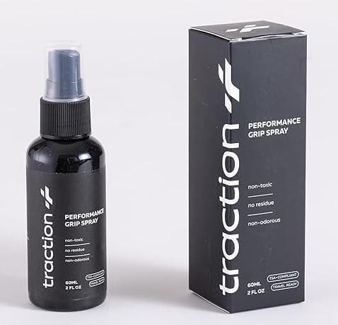 Traction+ Premium Shoe Grip Spray  Trusted by Collegiate & Pro Athletes | Restores Squeaky Court Traction | Natural, Odorless Anti-Slip Spray for Basketball, Volleyball & Pickleball (2 Fl Oz (Pack of 1))