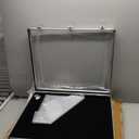 Wonderjune 24"x20" Trade Show Display Case Sports Card Portable Aluminum Showcase Table Top Locking Display Case for Jewelry Trading Cards Collectibles