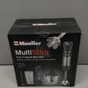 Mueller Multistick 5-in-1 Immersion Blender Handheld, 12 Speed Hand Mixer - Turbo Boost, Heaviest Duty Copper Motor, Titanium Blades Hand Blender, Milk Frother Wand, Whisk, Beaker, Chopper, Grey (Gray)