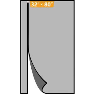 Yotache Reversible Left/Right Opening Magnetic Screen Door Fits Door Size 32"x80", Screen Size 34"x81", Removable Upgraded Polyester Screen Mesh with Strong Magnets for Front/Back Patio Door, Black