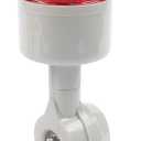 Led Signal Tower Stack Lights, Industrial Signal Warning Column Tower Lamp Andon Lights with Rotatable Base, Steady Flashing Light Switchable,12V 24V DC(1-Layer, with Buzzer)