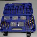 Orion Motor Tech 172pc Thread Repair Kit, Metric Thread Restorer Kit with HSS Drill Bits Taps Inserts Breakoff Installation Tools, Auto Rethreading Restorer Tool Kit in M5 M6 M8 M10 M12 Sizes