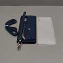 Phone Case for Samsung Galaxy A71 5G Wallet Cover with Tempered Glass Screen Protector and Wrist Crossbody Strap Lanyard Credit Shoulder Card Holder Slot Stand Leather Cell A 71 G5 71A S71 Blue