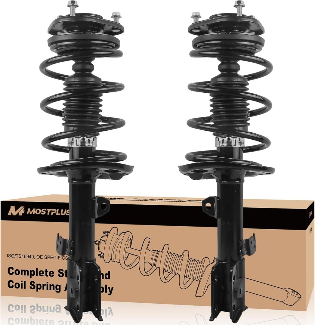MOSTPLUS Pair Front Complete Coil Spring Strut Assembly 172990 172989 Compatible with 2014-2019 Toyota Corolla 1.8L I4 Shock Absorbers