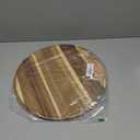 Round Acacia Wood Serving Tray Platter for Coffee Table Home Decor, 13.8 Inch Decorative Candle Holder Tray Appetizer Charcuterie Board Tray Organizer for Kitchen/Countertop