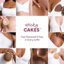 CAKES Body sticky Circle Nipple Covers for Women - The Viral Sticky Boobs With an Adhesive-free nip nook (Plus, Honey)