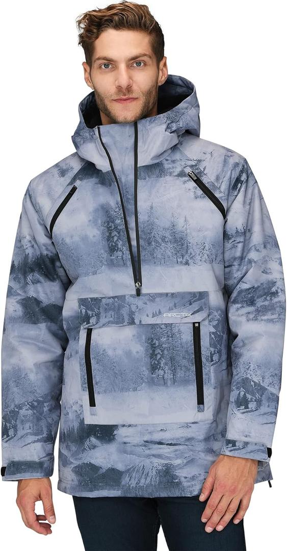 Arctix Men's Ozark Pullover (4X-Large, Scenic Print Gray)