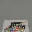 Building Blocks Cake Topper,Star Flag Banners Bunting Banner Cake Toppers 3D Print Birthday Cake Topper Character Face Design Party Supplies Decorations for Boys Girls