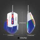 2 x Gaming Mouse, Wired Gaming Mouse with RGB Backlit, 7200DPI Adjustable, PC Gaming Mice with 7 rogrammable Macro Buttonsg, Ergonomic Mouse Gamer for PC, Desktop, MacLaptop, Chromebook. (Blue)